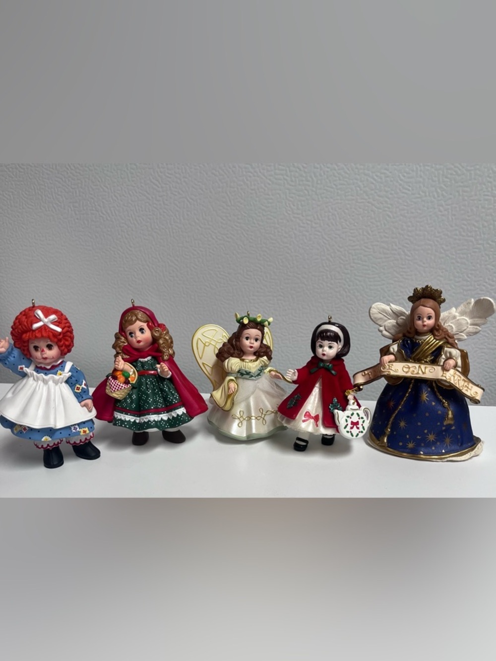 Hallmark Keepsake Ornament Lot Of 5 Madame Alexander Dolls No Boxes As Is VTG